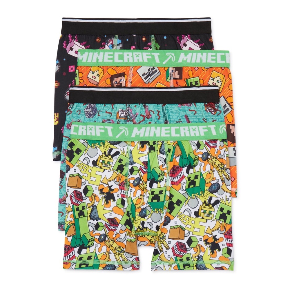 75. Minecraft Boys Brief Underwear 4-Pack